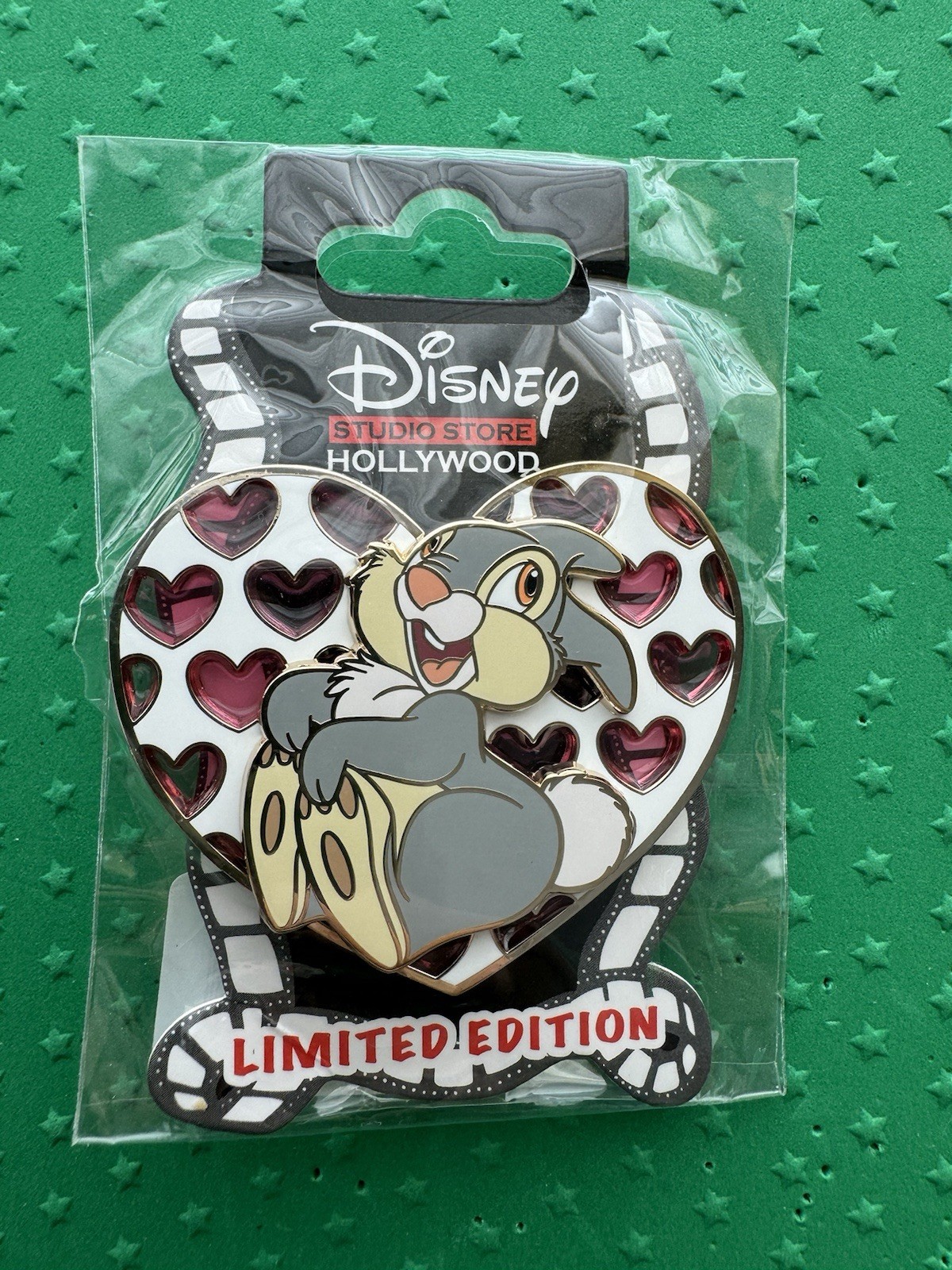 DSSH Disney Thumper Stained Glass Hearts LE 400 Pin