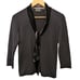 Vintage Giorgio Armani Angora Wool Sweater Black Velvet Tie Slim Fit 3/4 Sleeve