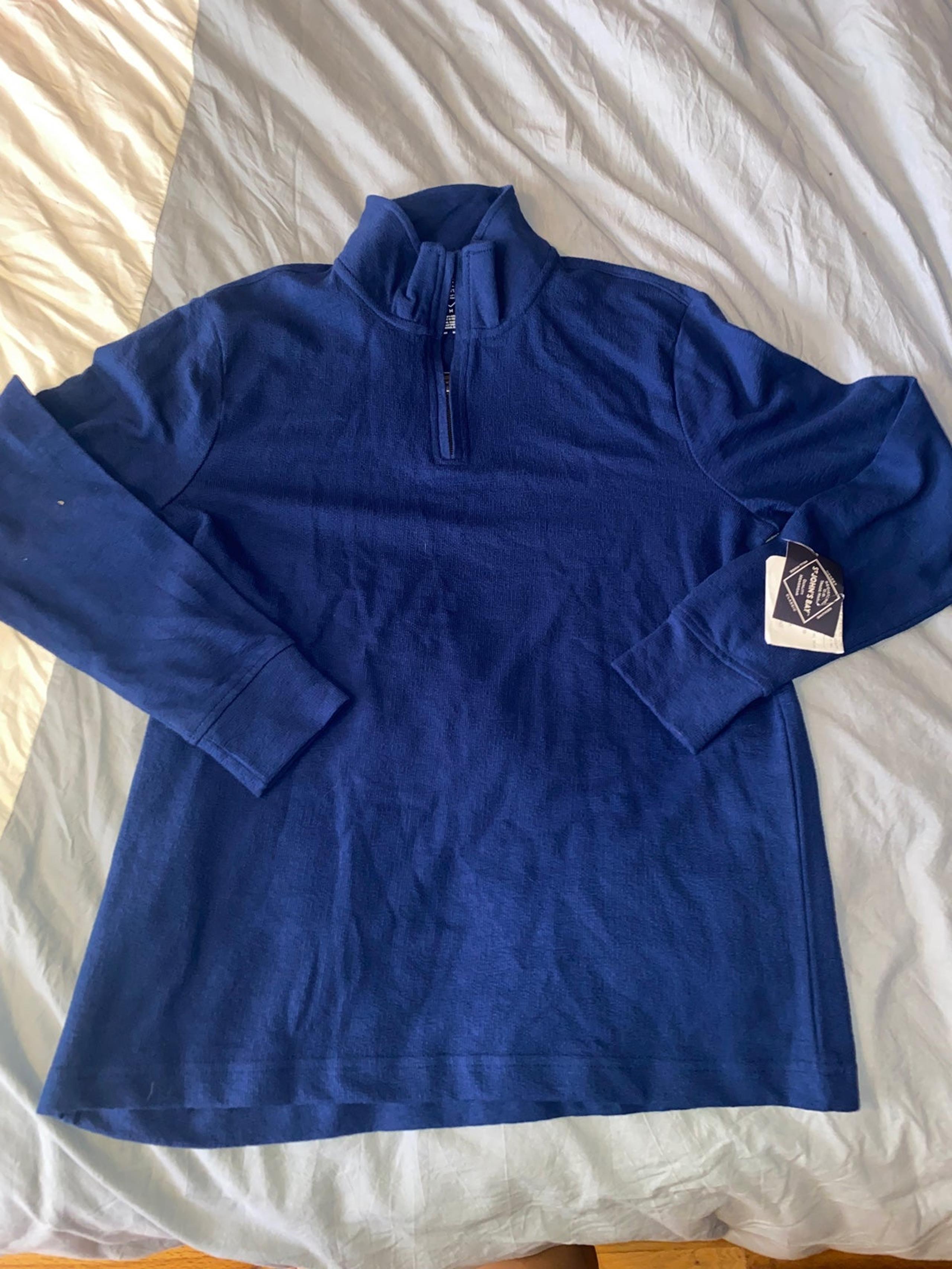 New St. Johns Bay mens blue quarter zip size M