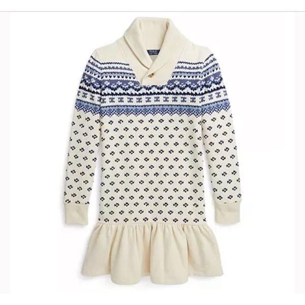 Polo Ralph Lauren Girls Knitted Sweater Dress Size XL(16) Preppy Warm