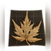Vintage Flora Danica Leaf Gilded Vermeil Brooch Pin.