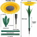 Standing Sunflower Wild Bird feeders Stakes Decor for Garden Yard Decorations