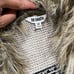 BB DAKOTA Ivory Striped Faux Fur Sweater Vest size medium