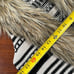 BB DAKOTA Ivory Striped Faux Fur Sweater Vest size medium