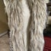 BB DAKOTA Ivory Striped Faux Fur Sweater Vest size medium