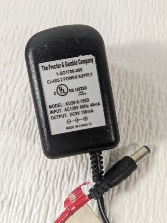 Swiffer Sweeper Sweep + Vac Cordless Mop power adapter cord PG3000 ku28-9-150d