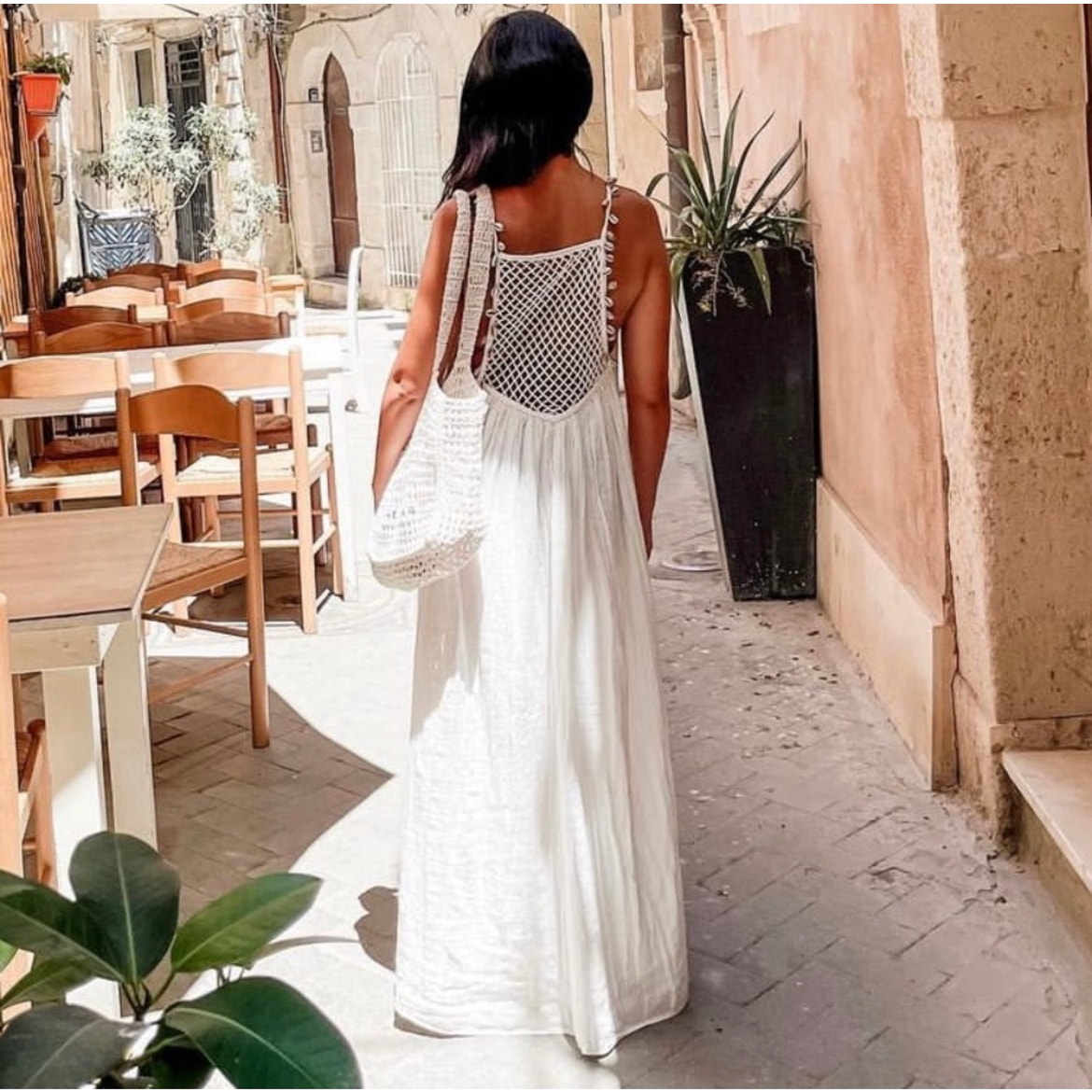 ZARA BLOGGER FAVORITE SHELL CROCHET DRESS