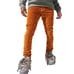 Serenade Amber Corduroy Pants Mens 38 Orange Fitted Tapered Skinny Stretch Fall
