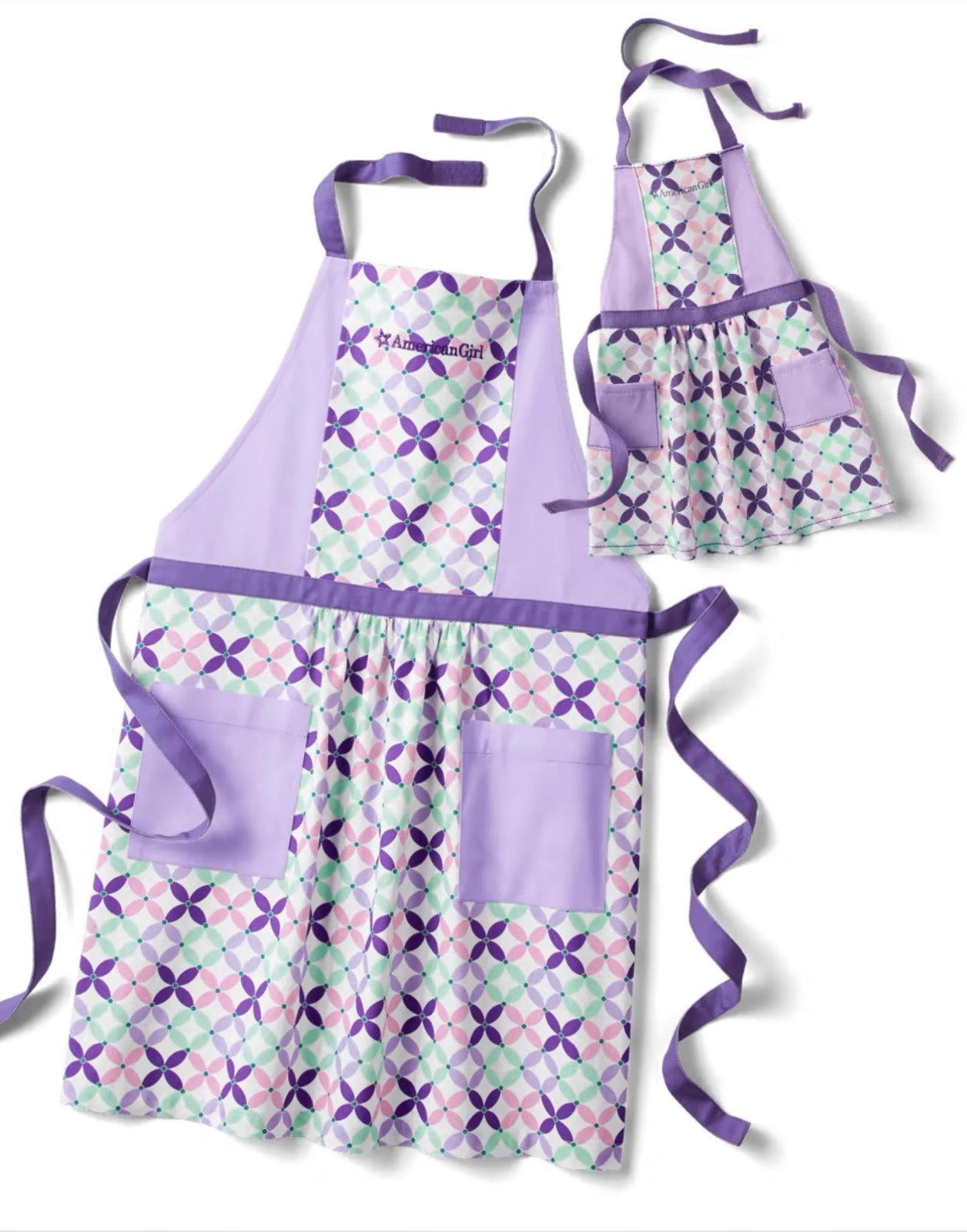 New American Girl star apron set for child and doll