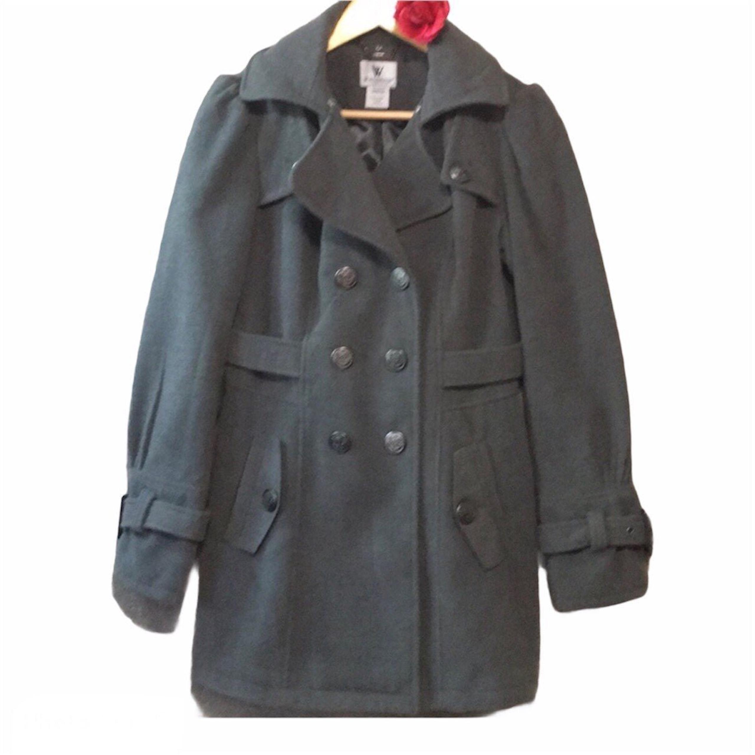 NEW WORTHINGTON PEA GRAY PEA COAT MED.