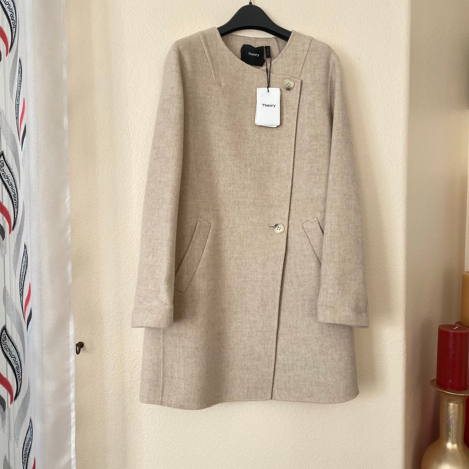 NWT Theory Nyma Coat in Double-Face Wool-Cashmere