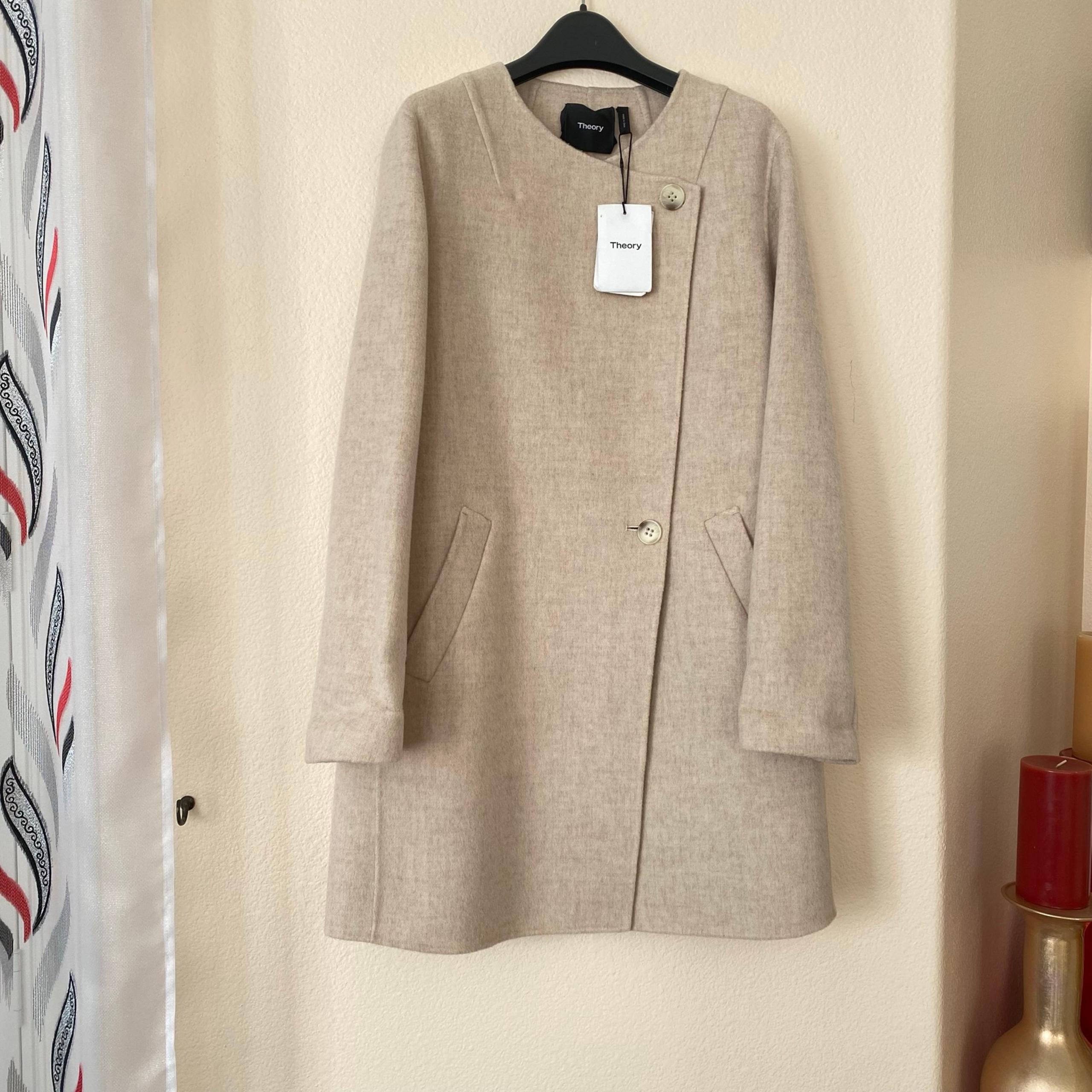 NWT Theory Nyma Coat in Double-Face Wool-Cashmere