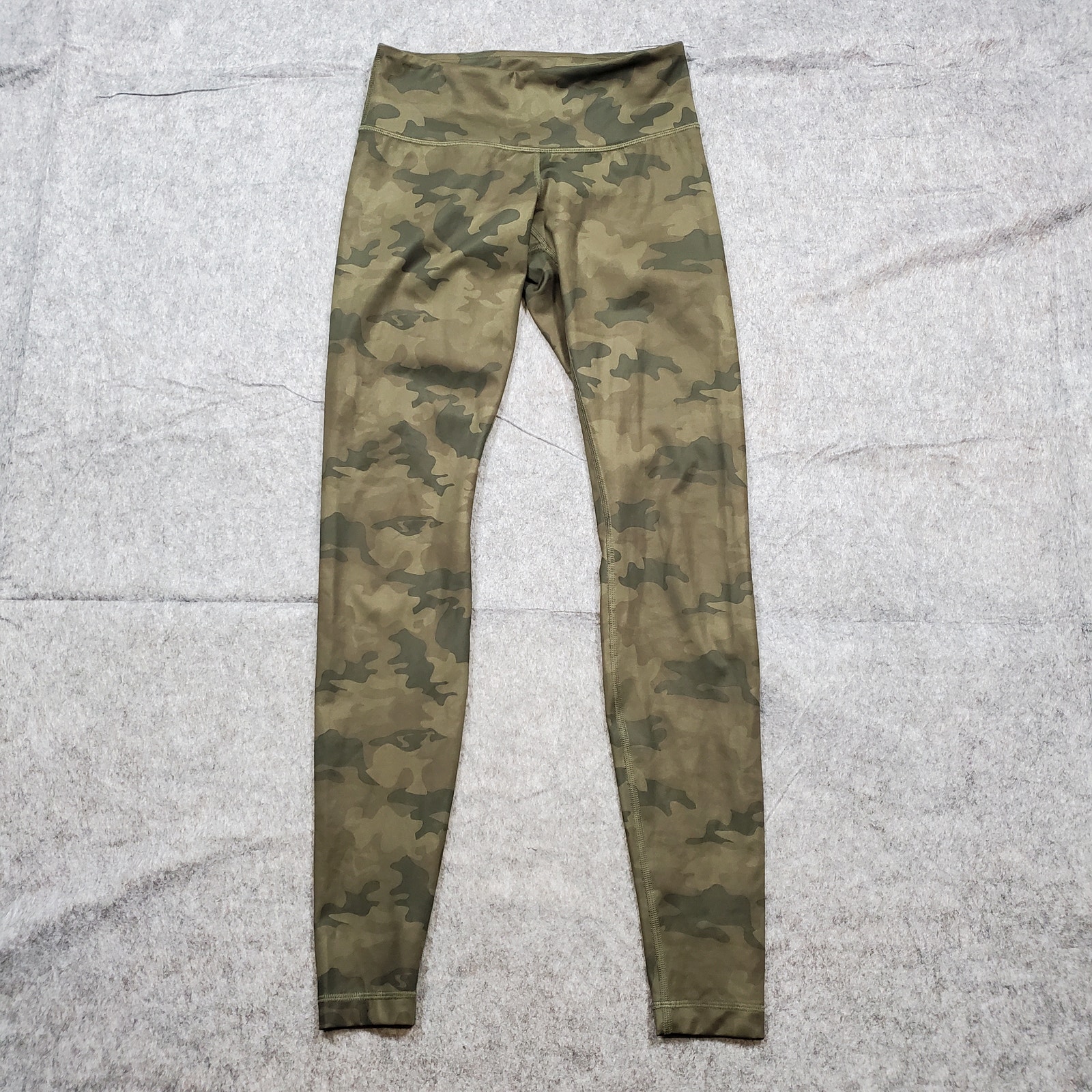Lululemon Leggings Womens 4 Camo 29 Yoga Run Gym Workout Athletic Green