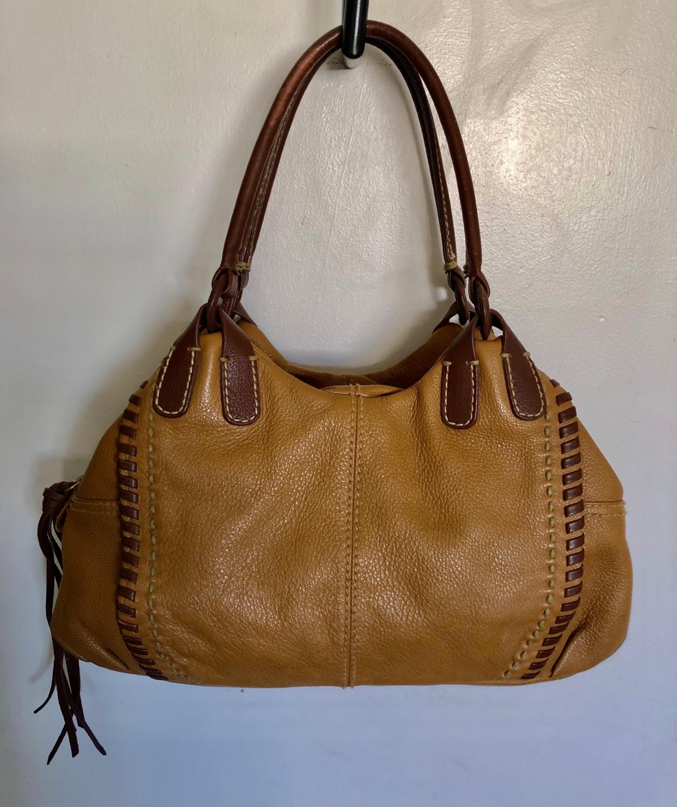 Isabella Fiori western whipstitch satchel bag leather