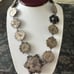 Antique sterling silver stamped 980 flower necklace