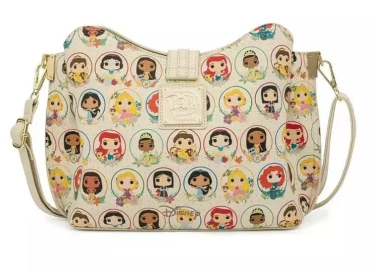 Loungefly Pop! Disney Princesses Circles Cream Crossbody Bag Purse Handbag NWT