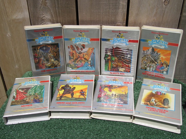 Lot of 8 Hannah Barbera's The Greatest Adventures Stories From The Bible VHS Set