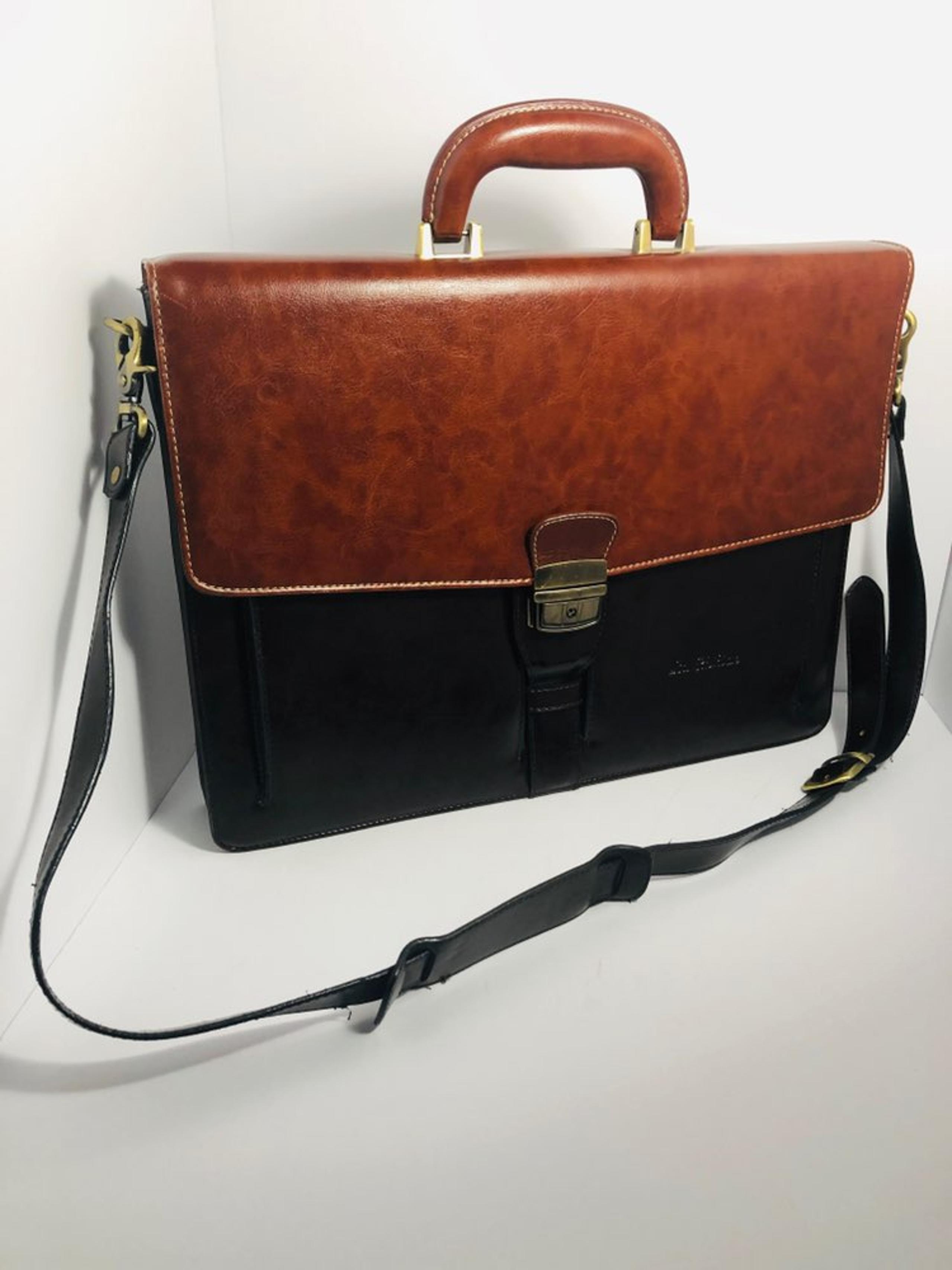 La philipe leather briefcase rare find