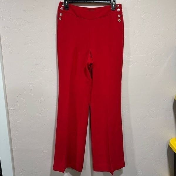 Banana Republic Red Fashion Flare Dress Pants