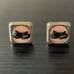 Theater Drama Comedy Tragedy Cufflinks Cuff Links Anson Pink Black Vintage 50s