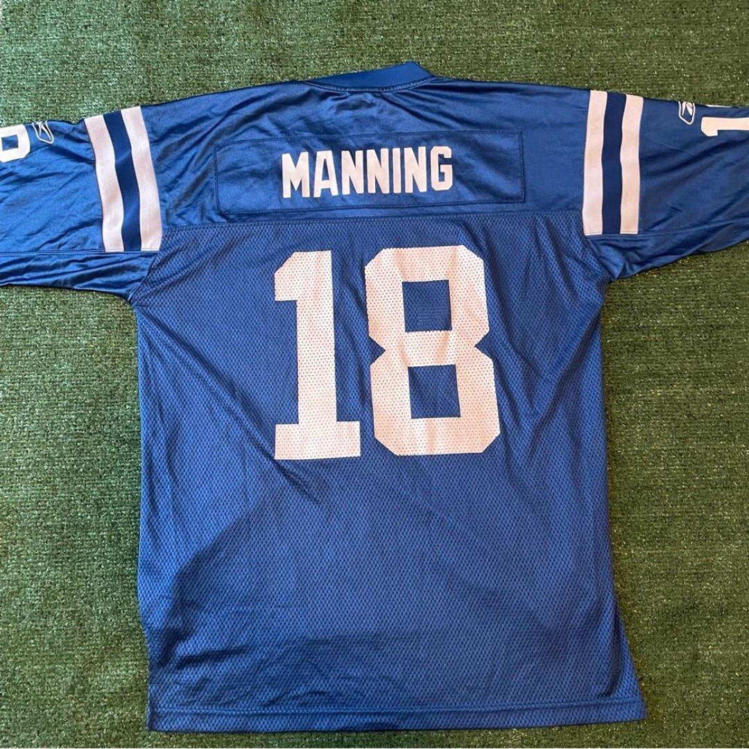 Reebok OnField Peyton Manning #18 Indianapolis Colts Football Jersey Size - L