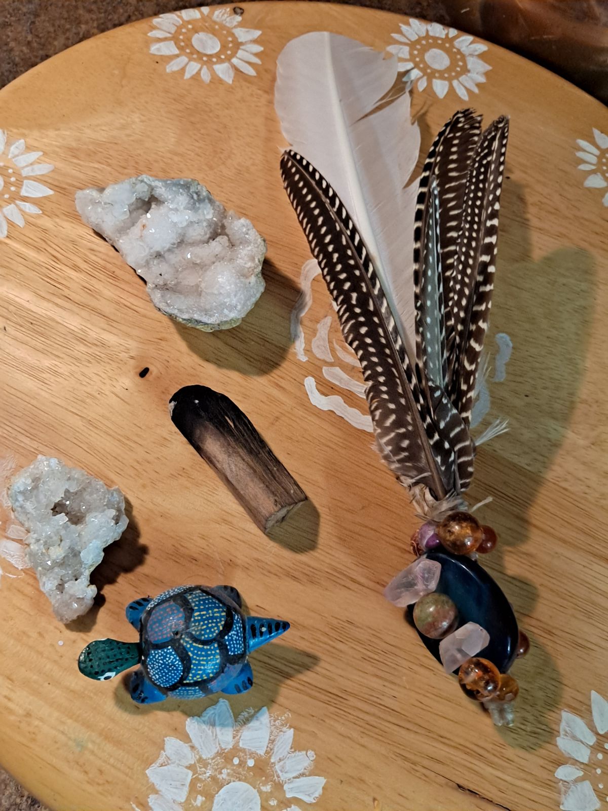 Handmade Feather sage or Palo Santo smud