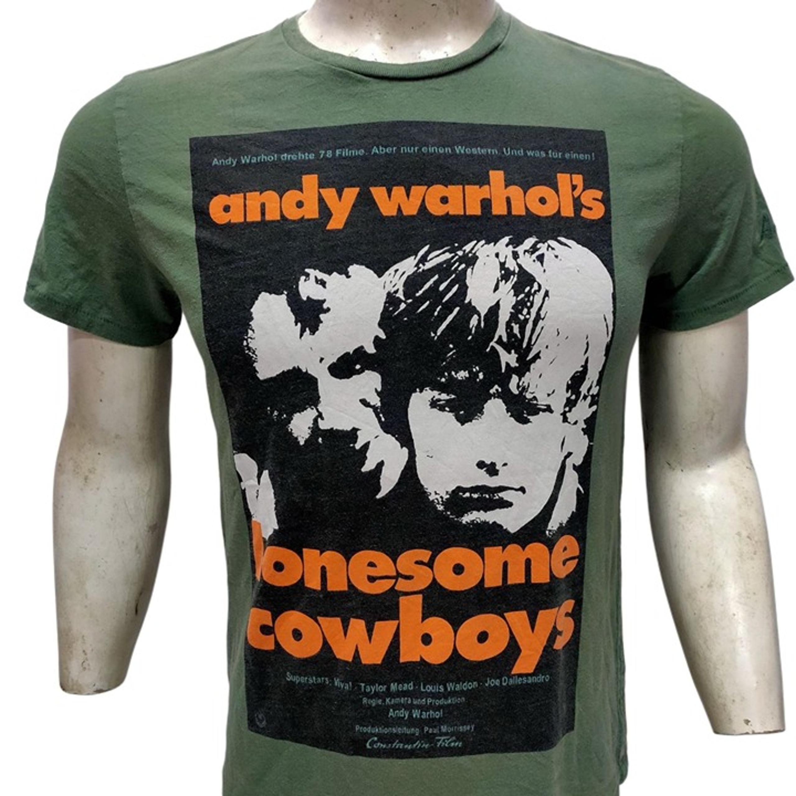 Pepe Jeans London Andy Warhol Vintage Graphic Shirt Lonesome Cowboys Movie RARE