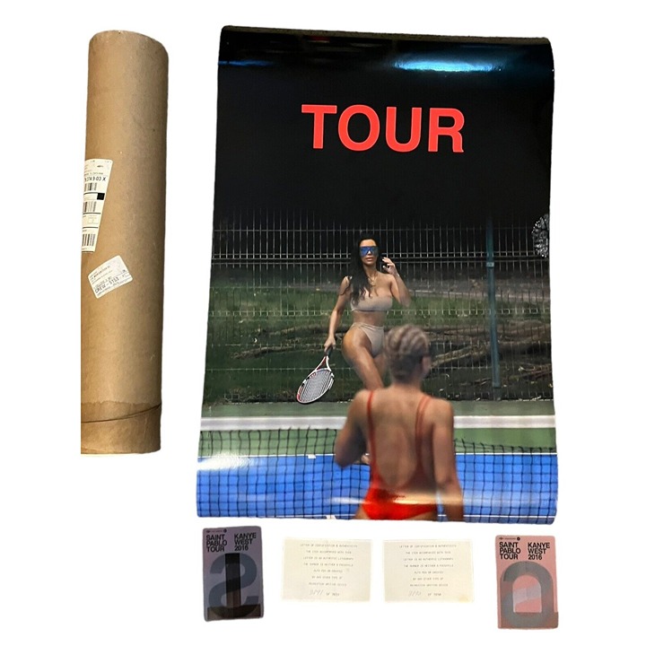 Kanye West Saint Pablo Official Tour Poster 2016 with Authenticity VIP