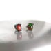 Natural African Black Opal Stud Earrings, Multicolor Black Opal Stud Earrings