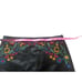 Zara Basic Black Vegan Leather Mini Skirt Embroidered Flowers Small