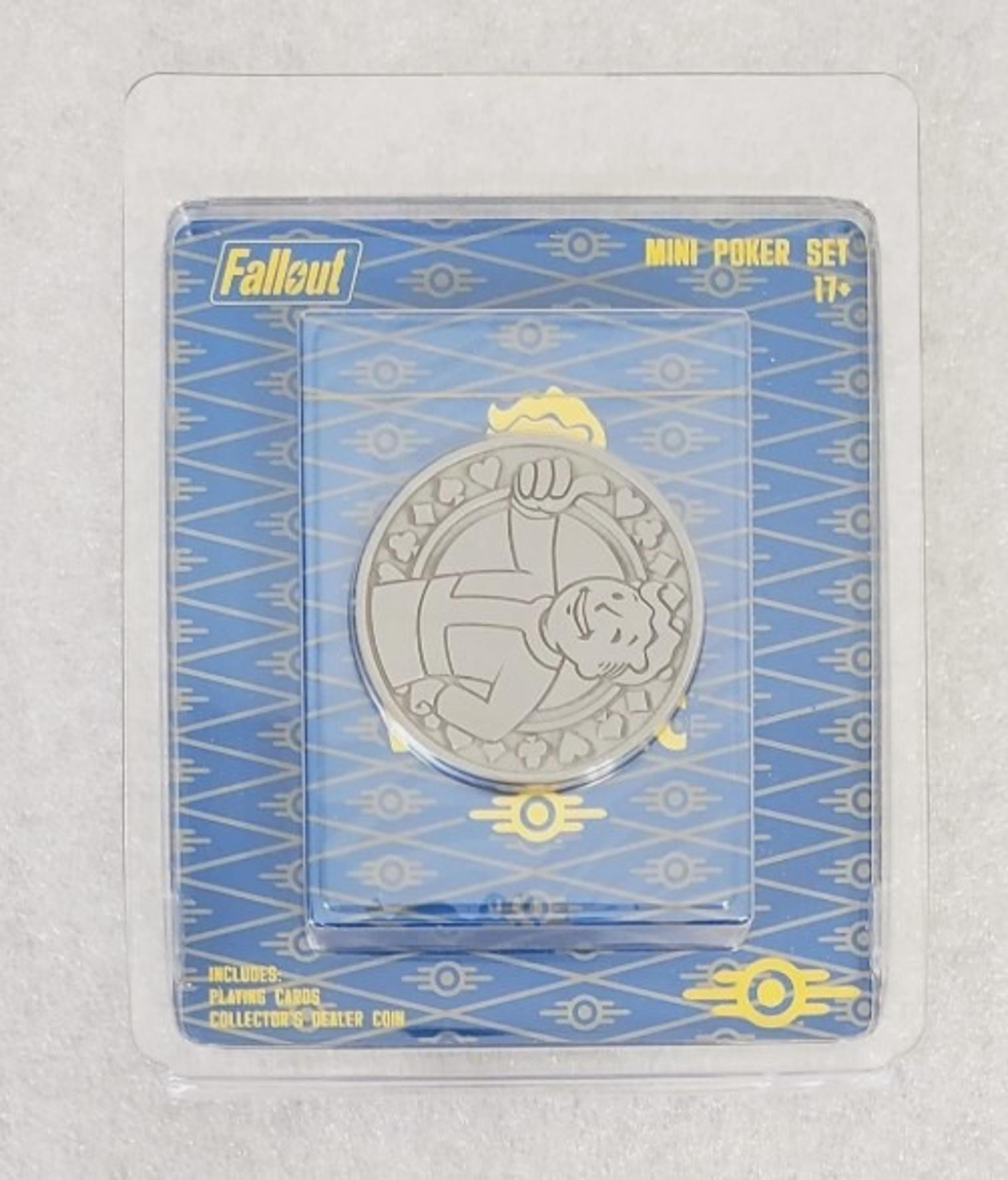 Fallout Vault Tec Poker Starter Set Playing Card Deck Dealer Coin Chip Official