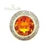 Stunning Citrine/Cz Cable Ring