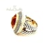 Stunning Citrine/Cz Cable Ring