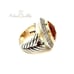 Stunning Citrine/Cz Cable Ring
