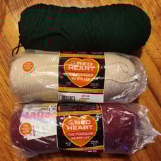 Yarn 3-Red Heart The Pounder 4 Ply Worsted Weight Yarn 16 oz Skein ~ Burgundy Gr