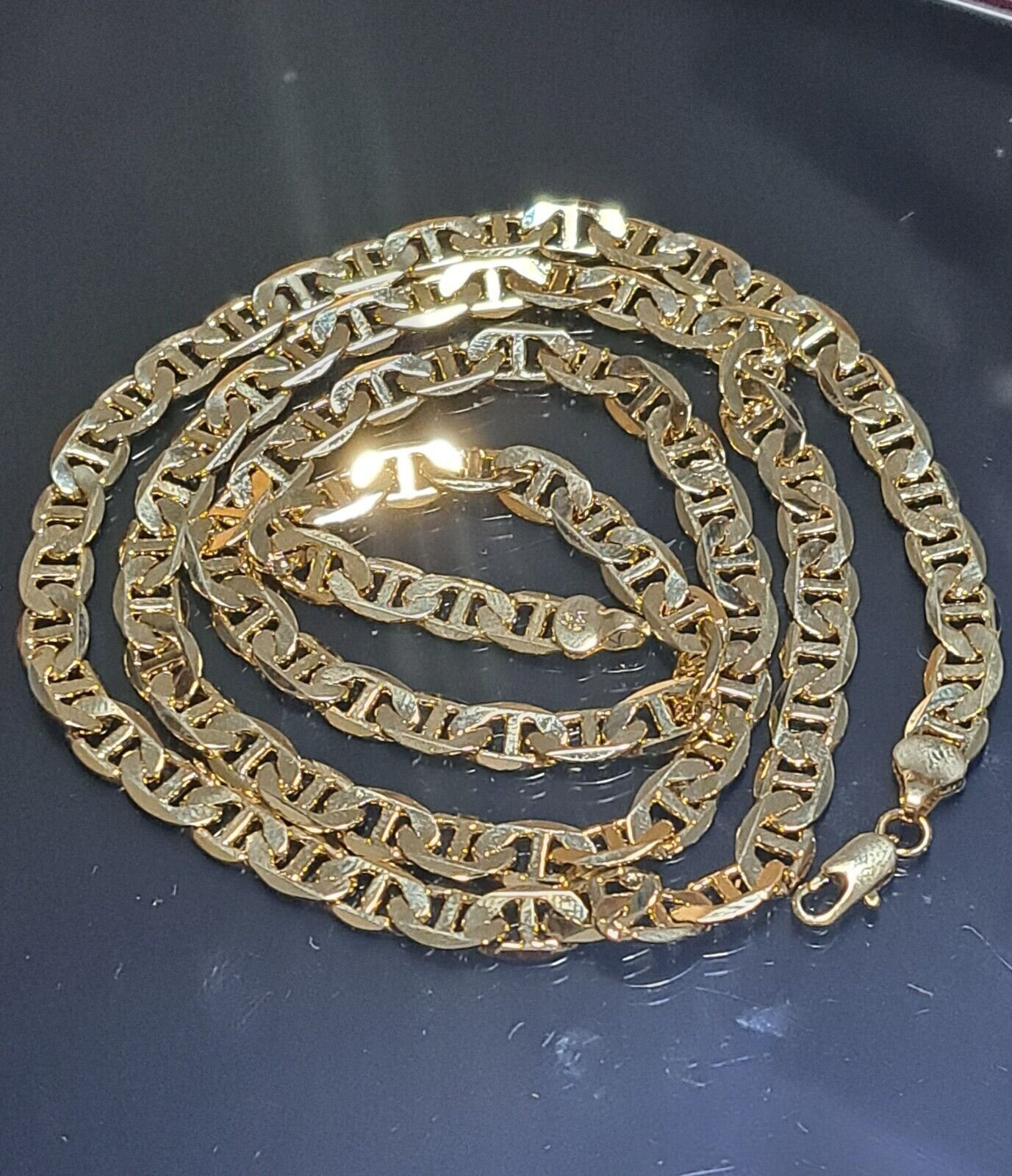 **14K Gold Plated 30 MARINER CHAIN **MADE IN ITALY HIGHEST QUALITY** 7mm! P2