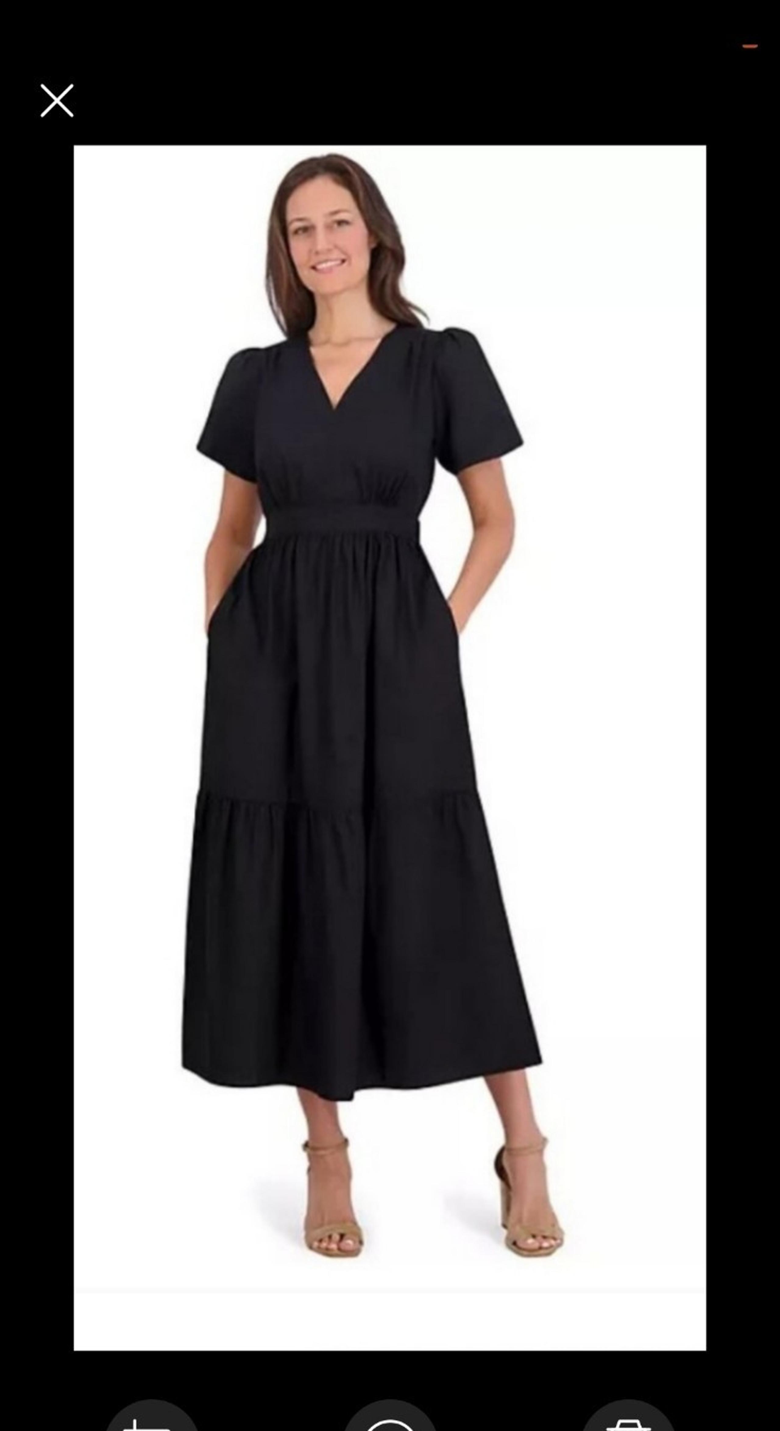 Nwt French Connection Puff Sleeve Dress black