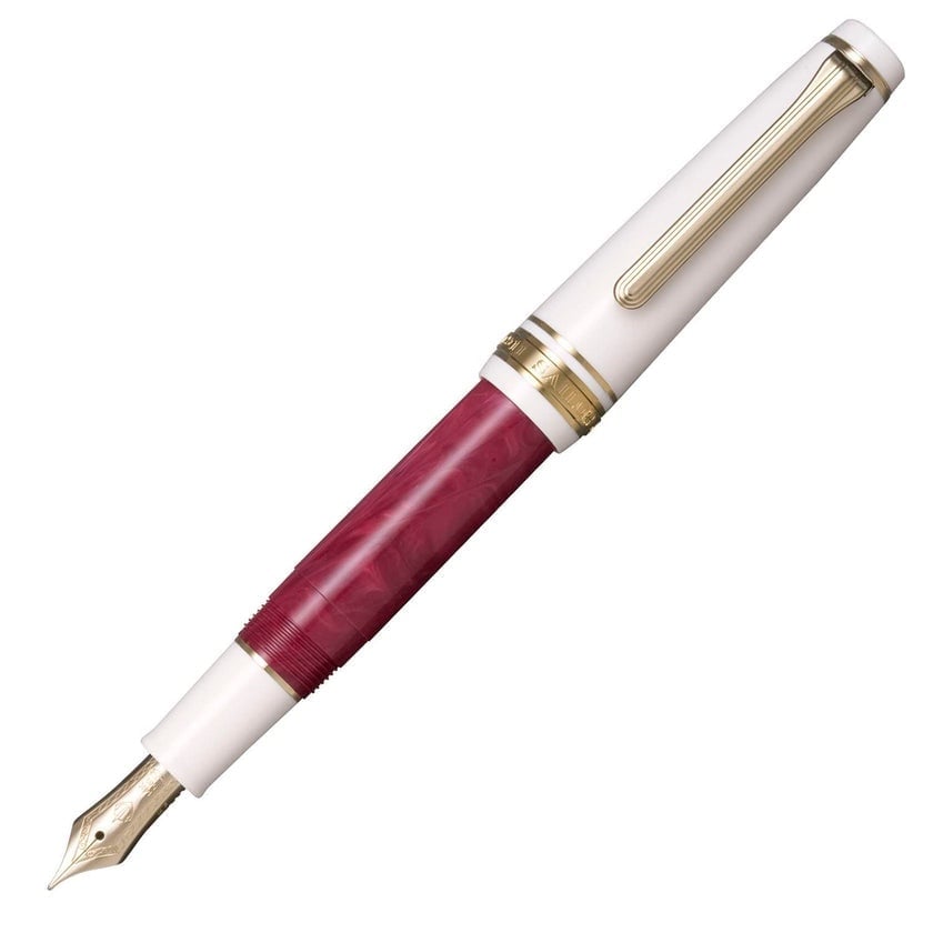 Sailor Pro Gear Slim Mini Rencontre Fountain Pen - Bordeaux Fonce - 14k Medium F