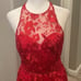 David’s Bridal Lace Halter Sleeveless MIDI Dress