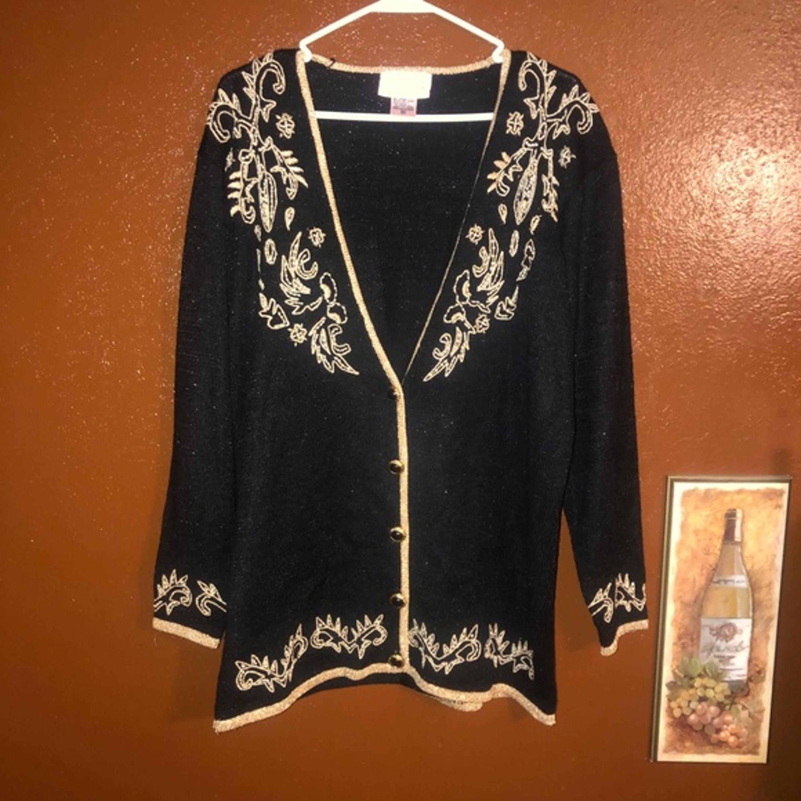 Vintage Jaclyn Smith Beaded Formal Chic Business Sweater Size Medium