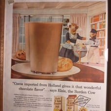 Bordens chocolate milk ad from 1958