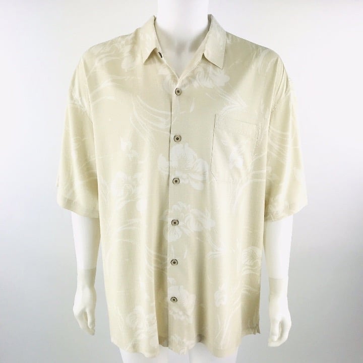Tommy Bahama Silk Hawaiian Shirt Sz XL