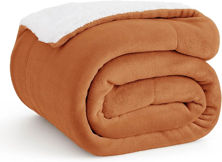 Sherpa Fleece Blankets King Size for Bed Yellow 108x90 Inches