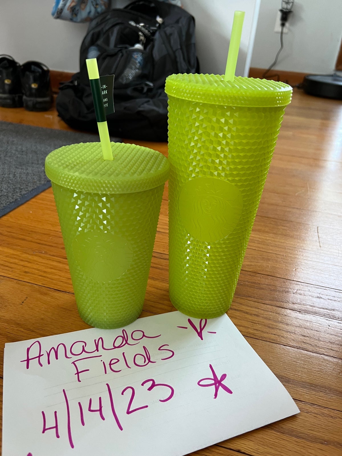 Glow in the dark Starbucks tumblers