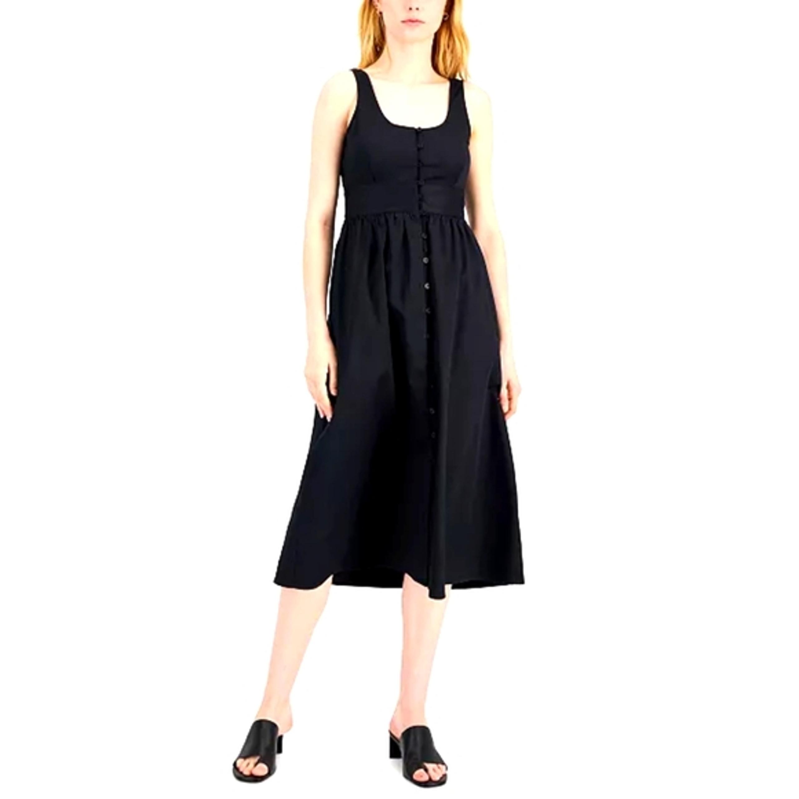 Sleeveless Button Front Midi Dress Size Large by Alfani
