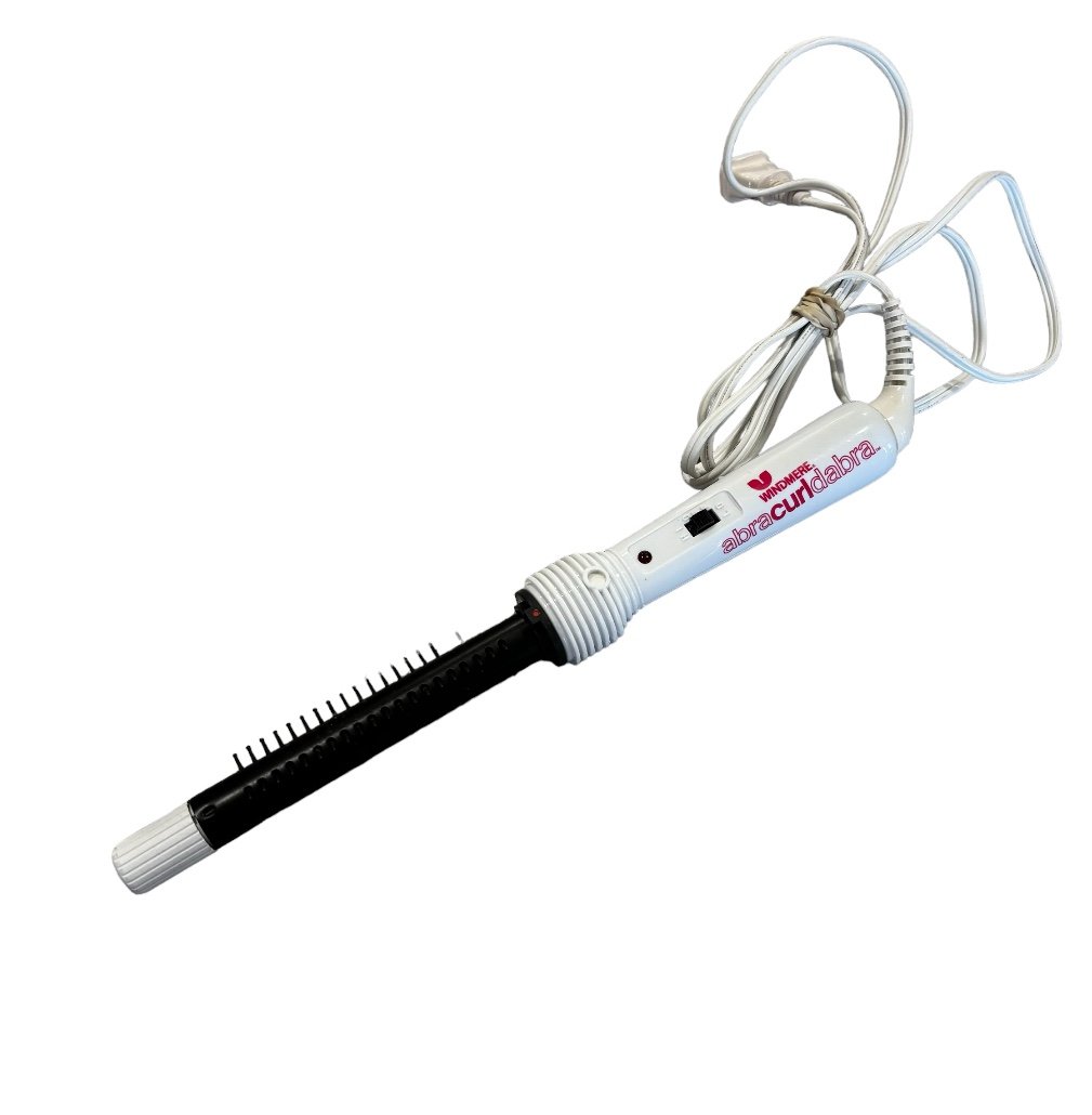 Vintage 80s 90s WINDMERE abracurldabra 3/4 BRISTLES HOT Curling IRON BRUSH