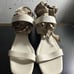 Everlane The Double-Strap Block Heel Sandals Ivory Leather Made In Italy 10.5