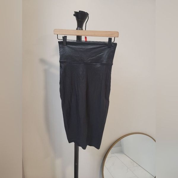 SPANX Faux Leather Pencil Skirt Small