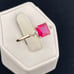 Vintage 1 carat ruby and half carat white sapphire, ring 14 karat yellow gold