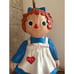 Ceramic Raggedy Ann Lamp Vintage Bedside Table Child's Lamp 18” Tall No Shade